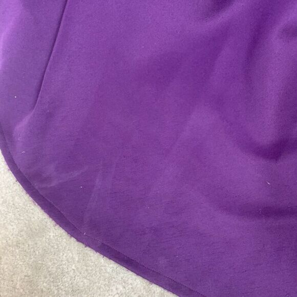 Walter Mendez Purple Evening Gown Dress Formal Prom Gold with Train - Picture 16 of 16